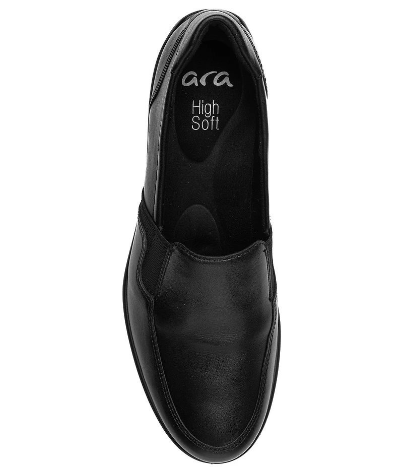 ara Zen Leather Wedge Loafers