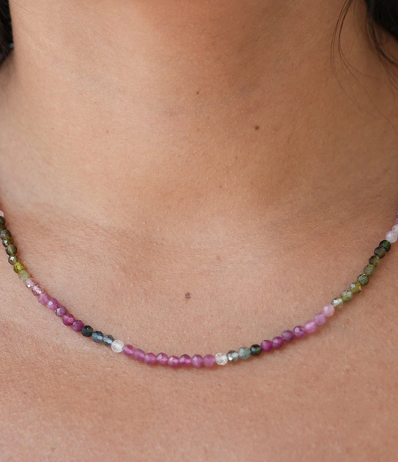 Argento Vivo All Around Beaded Collar Necklace