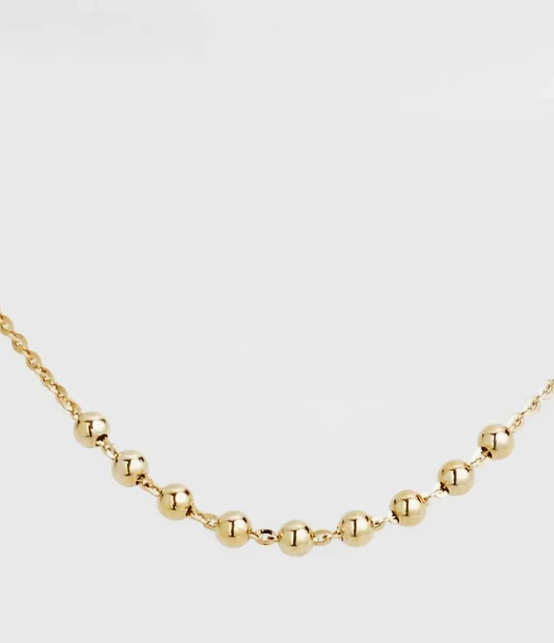 Argento Vivo Beaded Frontal Chain Collar Necklace