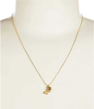 Argento Vivo Butterfly Charm Short Pendant Necklace