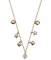 Argento Vivo Charm Drop Frontal Collar Necklace