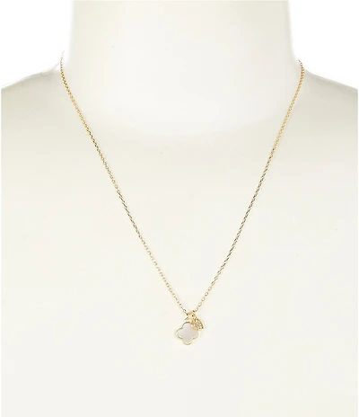 Argento Vivo Clover Heart Short Pendant Necklace