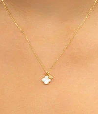 Argento Vivo Clover Heart Short Pendant Necklace
