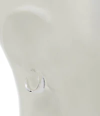 Argento Vivo Concave Sterling Silver Hoop Earrings