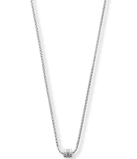 Argento Vivo Cubic Zirconia Rondelle Short Pendant Necklace