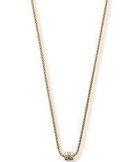 Argento Vivo Cubic Zirconia Rondelle Short Pendant Necklace