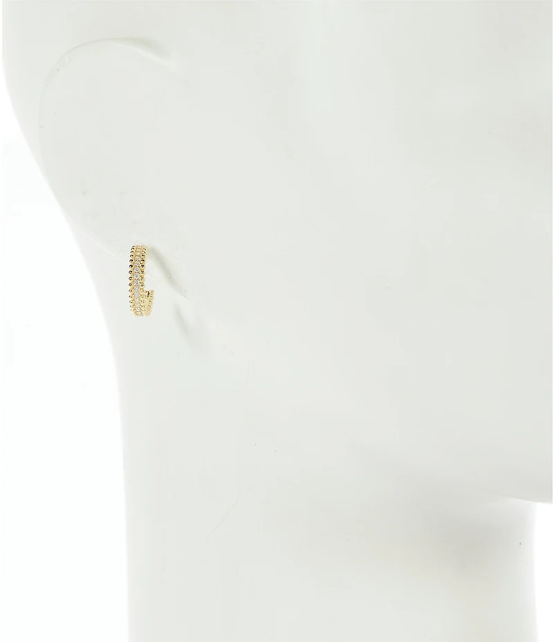 Argento Vivo CZ Hoop Earrings