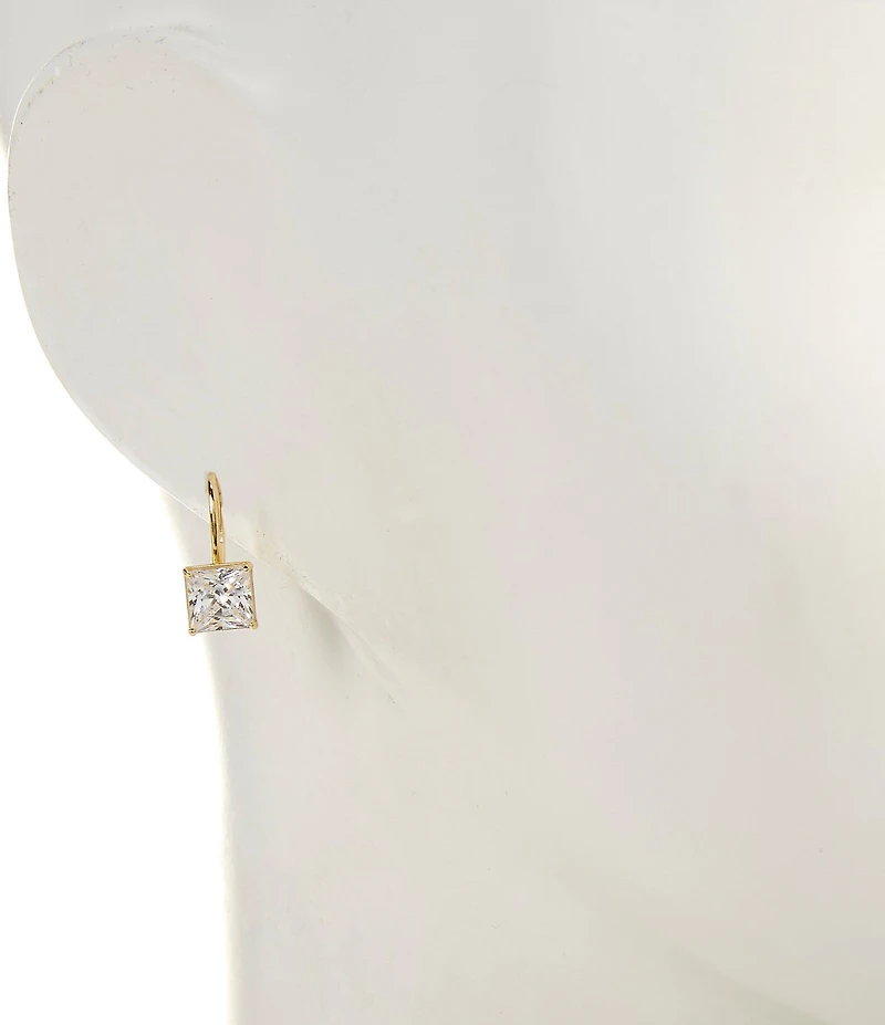 Argento Vivo CZ Square Drop Earrings