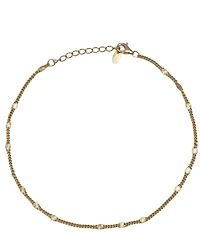 Argento Vivo Diamond Cut Anklet