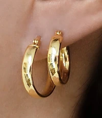 Argento Vivo Flat Hoop Earring Set