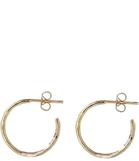 Argento Vivo Hammered Medium Hoop Earrings