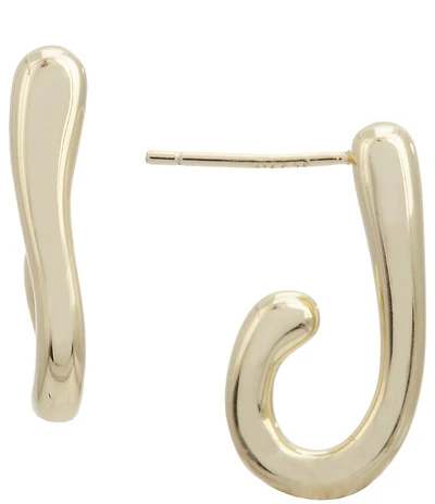 Argento Vivo Hammered Textured Huggie Hoop Earrings