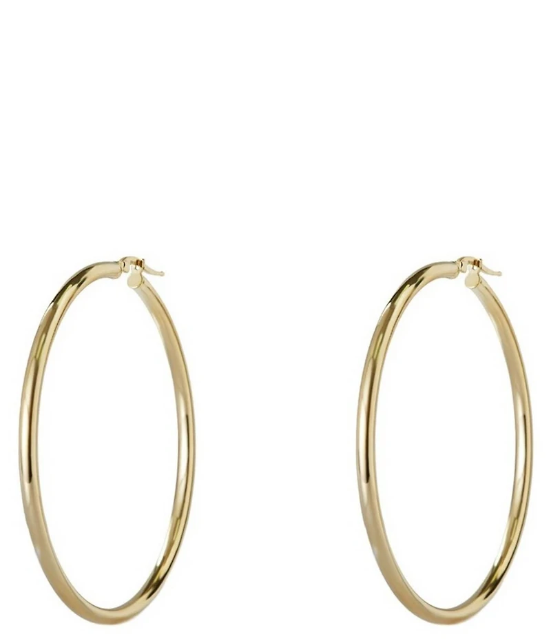 Argento Vivo Large Tubular Hoop Earrings