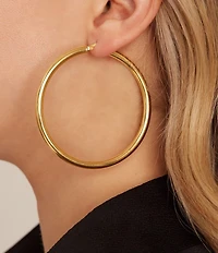 Argento Vivo Large Tubular Hoop Earrings