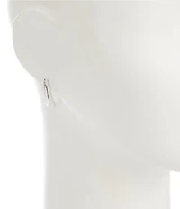 Argento Vivo Medium Oblong Hoop Earrings
