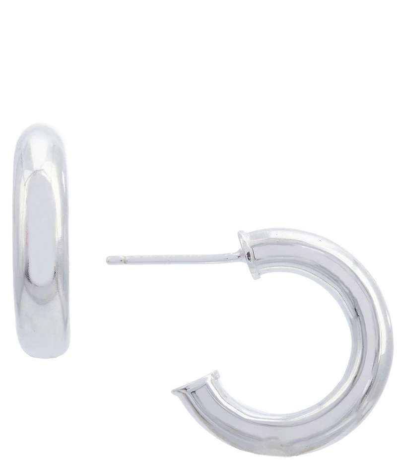 Argento Vivo Mini Tube Hoop Earrings
