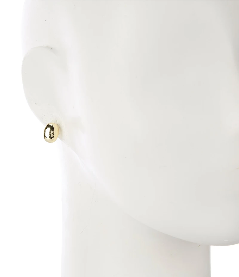 Argento Vivo Minimal Oval Stud Earrings