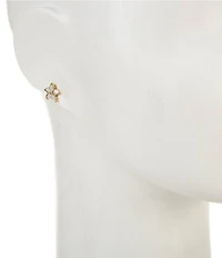 Argento Vivo Mother Of Pearl Flower Stud Earrings