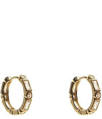 Argento Vivo Multi CZ Detailed Hoop Earrings