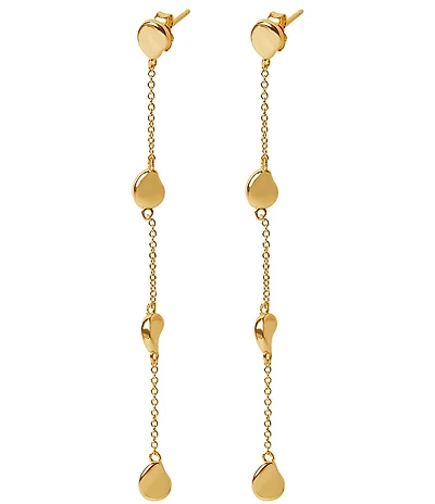 Argento Vivo 18K Organic Linear Earrings