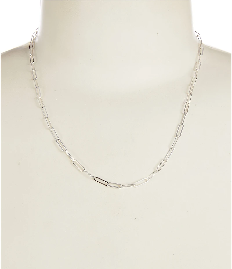 Argento Vivo Paperclip Chain Necklace
