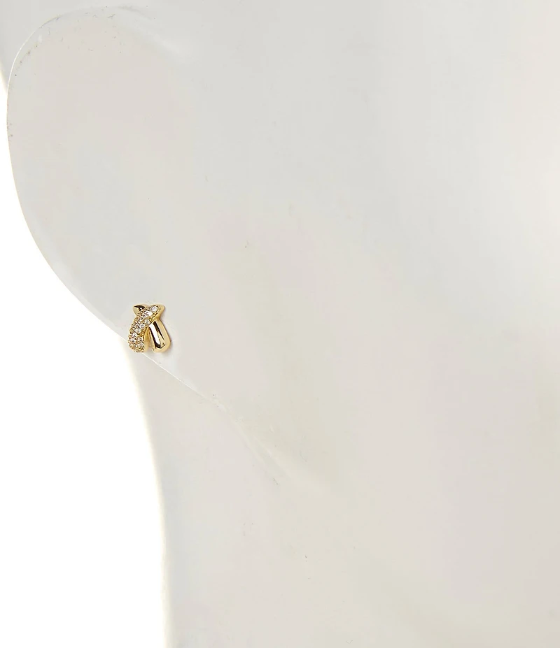 Argento Vivo Pave Stud Earrings
