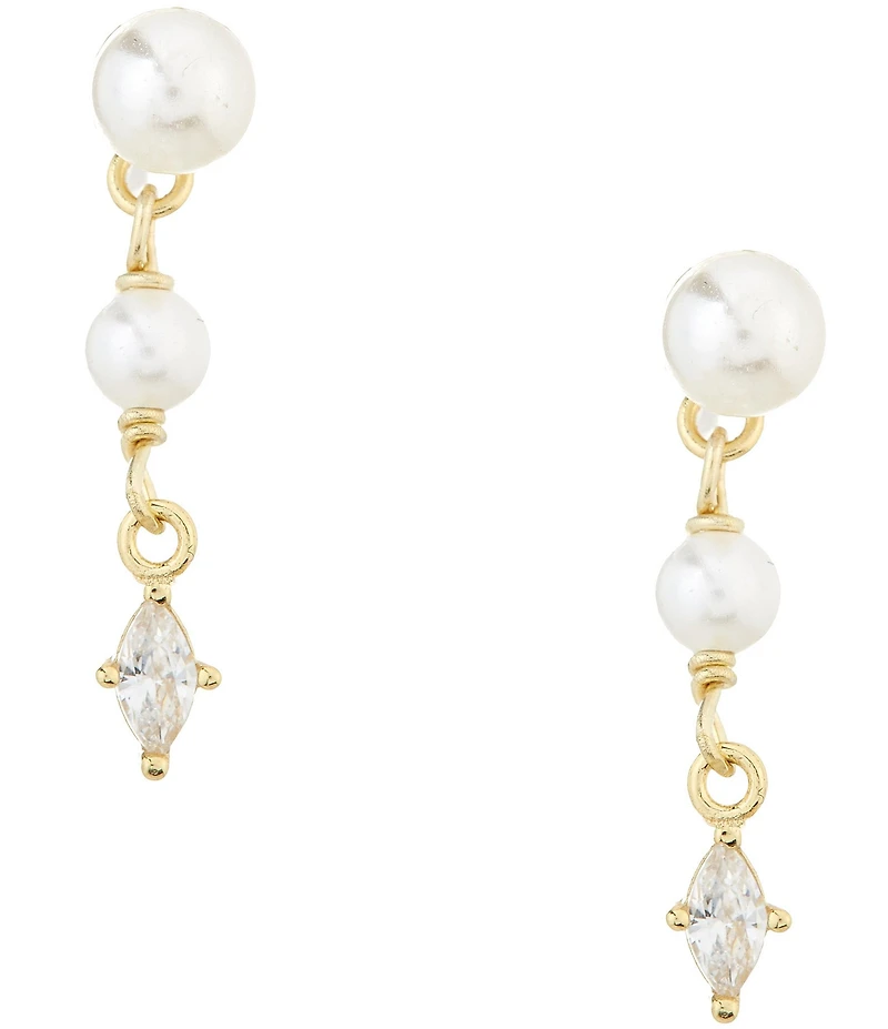 Argento Vivo Pearl Chain Drop Earrings