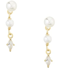 Argento Vivo Pearl Chain Drop Earrings