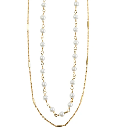 Argento Vivo Pearl Double Chain Short Multi-Strand Necklace