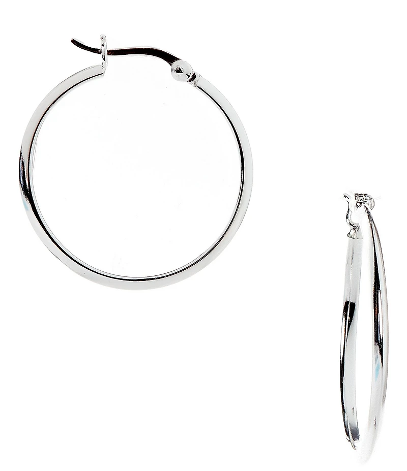 Argento Vivo Polished Hoop Earrings