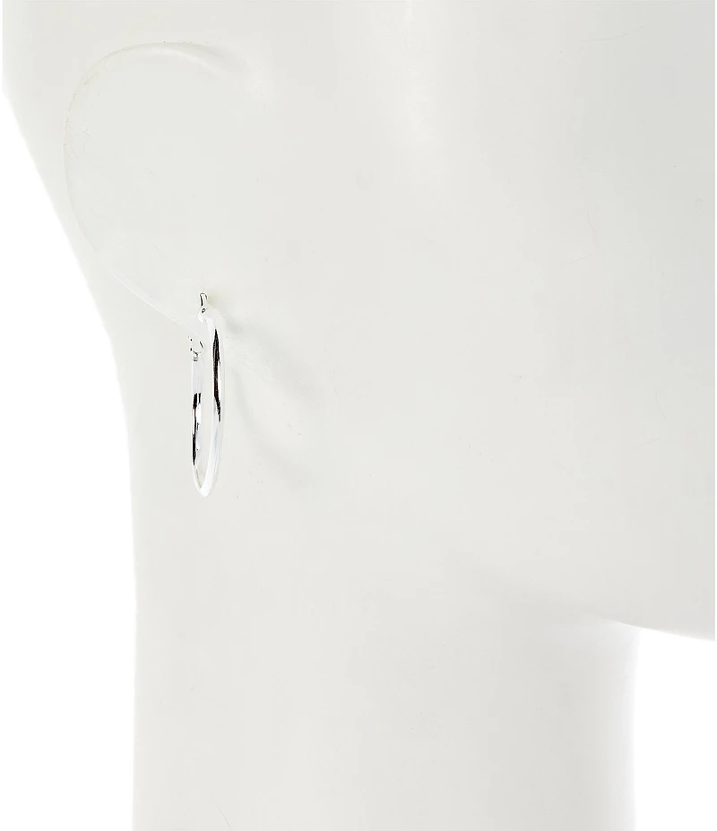 Argento Vivo Polished Hoop Earrings