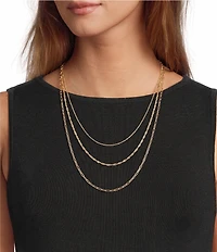Argento Vivo Pre Layered Short Multi-Strand Chain Necklace