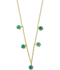 Argento Vivo Shaky Green Onyx Collar Necklace