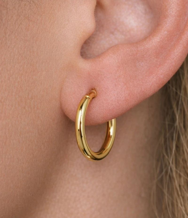 Argento Vivo Small Curve Hoop Earrings