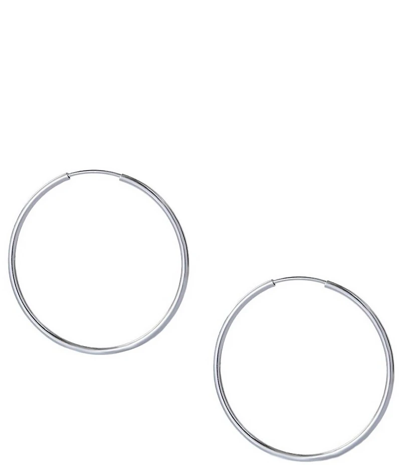 Argento Vivo Small Endless Sterling Silver Hoop Earrings