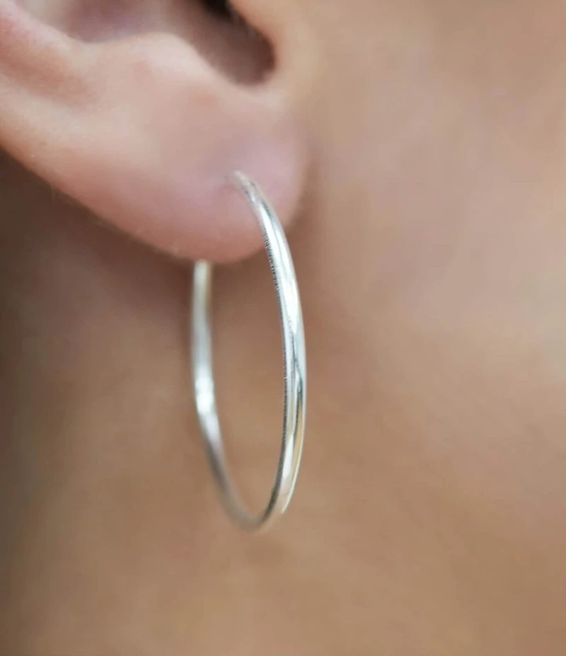 Argento Vivo Small Endless Sterling Silver Hoop Earrings