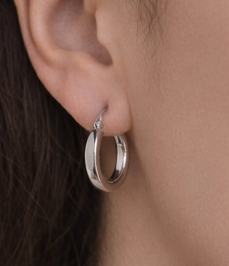 Argento Vivo Small Simple Hoop Earrings