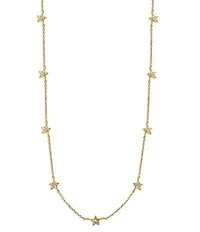 Argento Vivo Crystal Sterling Silver Pave Star Choker Necklace