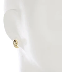 Argento Vivo Textured Teardrop Puffy Drop Earrings