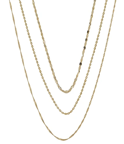 Argento Vivo Triple Layer Chain Short Multi Strand Necklace
