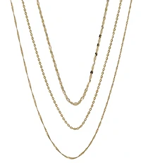Argento Vivo Triple Layer Chain Short Multi Strand Necklace