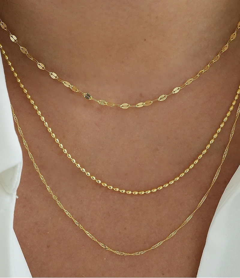Argento Vivo Triple Layer Chain Short Multi Strand Necklace
