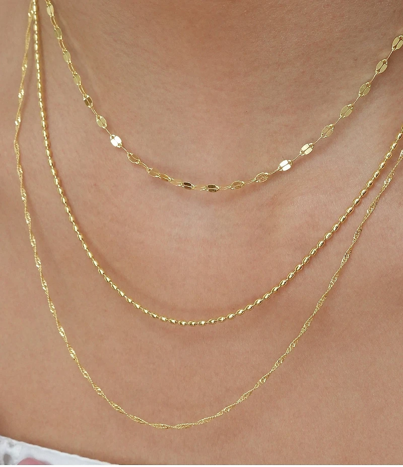 Argento Vivo Triple Layer Chain Short Multi Strand Necklace