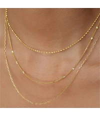 Argento Vivo Triple Layer Paperclip Chain Short Multi Strand Necklace