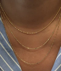 Argento Vivo Triple Layer Paperclip Chain Short Multi Strand Necklace