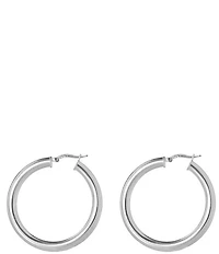 Argento Vivo Tube Hoop Earrings