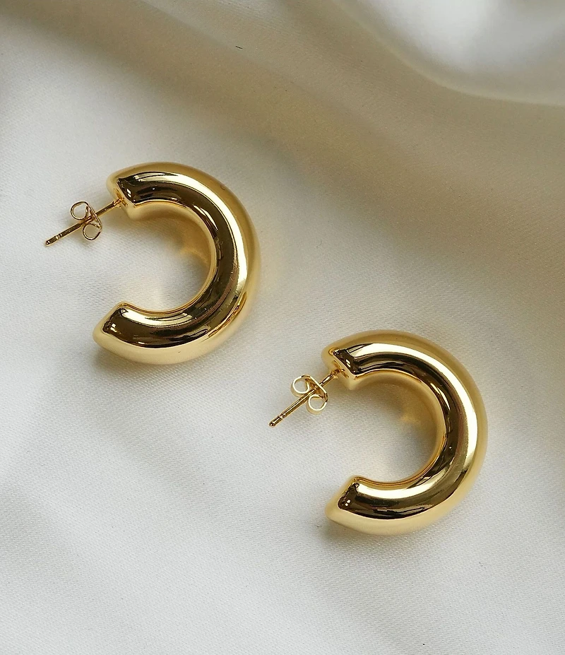Argento Vivo Tube Hoop Earrings