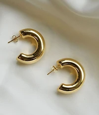 Argento Vivo Tube Hoop Earrings