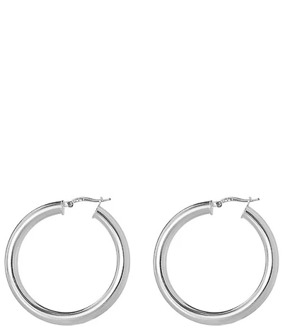Argento Vivo Tube Hoop Earrings
