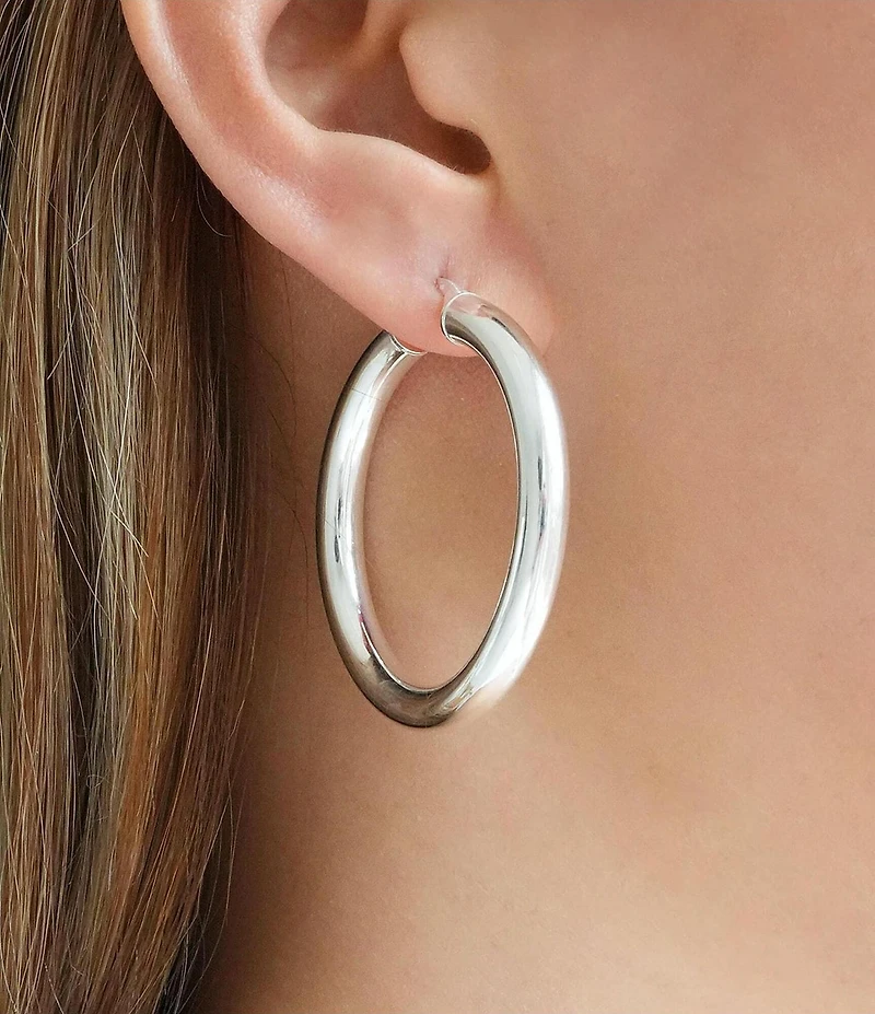 Argento Vivo Tube Hoop Earrings